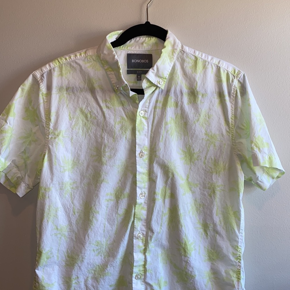 BONOBOS Standard Fit Palm Print Button-Up Size M